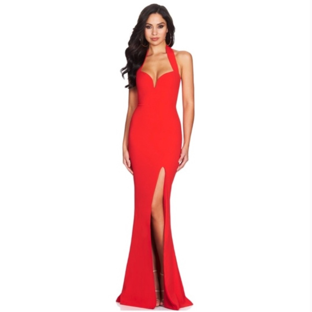 NOOKIE Madonna Gown in Cherry Red, Size Large